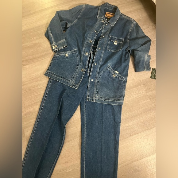 NWT VINTAGE Lauren Jeans Company Two Piece Denim Outfit - Picture 1 of 16